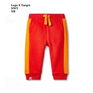 Lego X Target Baby Joggers Sweatpants Size Newborn Orange Red Colorblock Logo